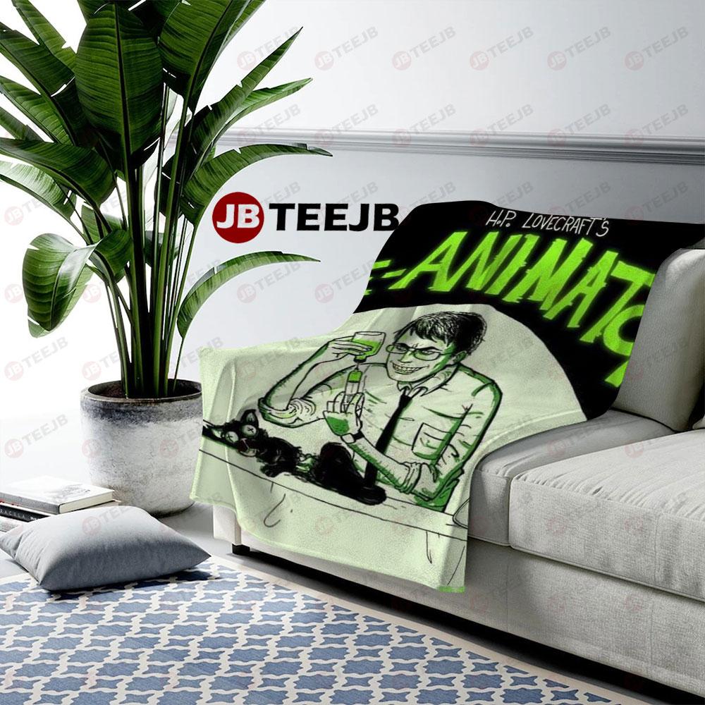 Poor Cat Re-Animator Halloween TeeJB US Cozy Blanket