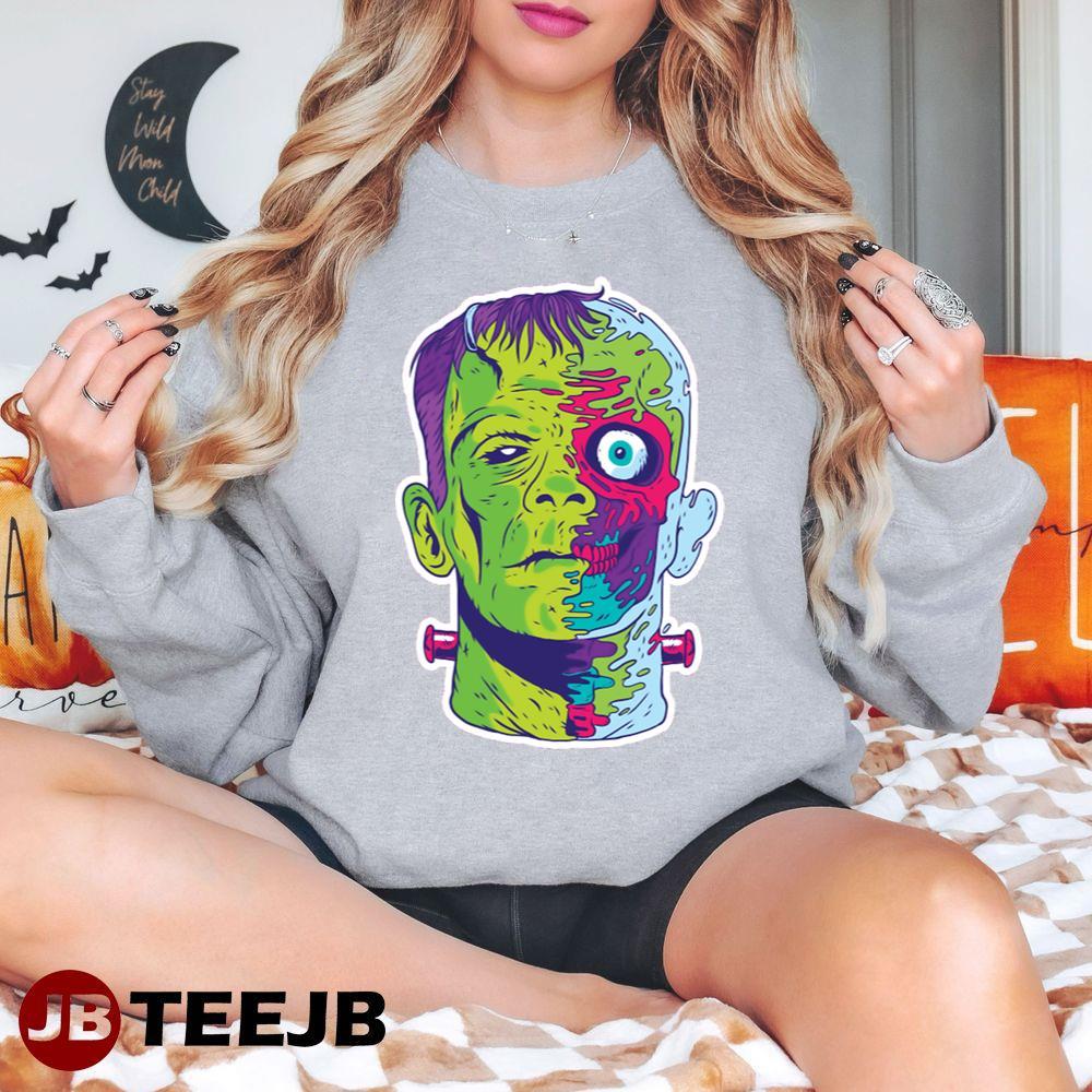 Psychedelic Zombie Frankenstein Halloween TeeJB Unisex T-Shirt