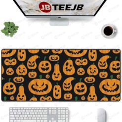 Pumpkins Halloween Pattern 001 TeeJB Mouse Pad