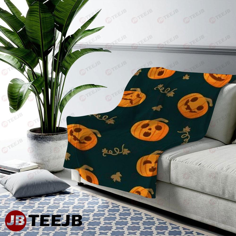 Pumpkins Halloween Pattern 010 TeeJB US Cozy Blanket