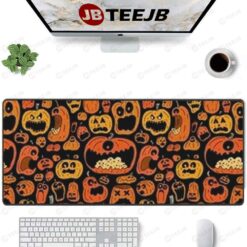 Pumpkins Halloween Pattern 028 TeeJB Mouse Pad