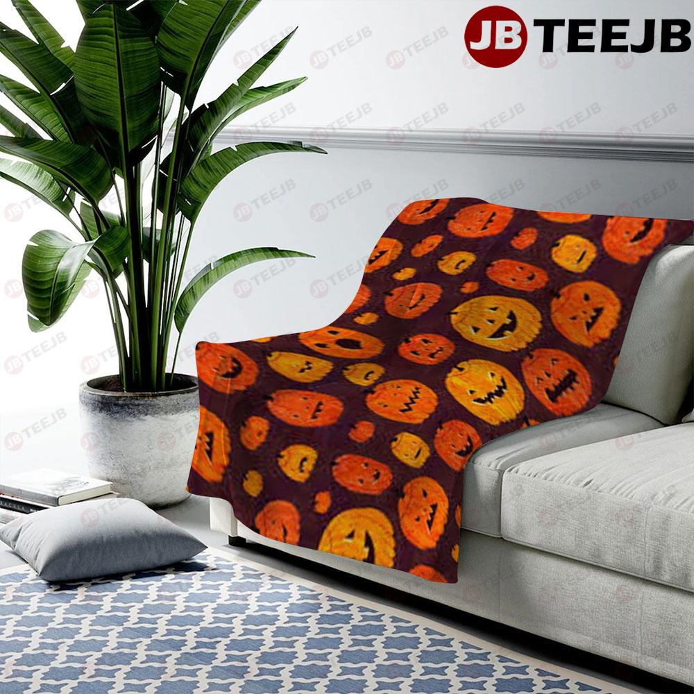 Pumpkins Halloween Pattern 055 TeeJB US Cozy Blanket