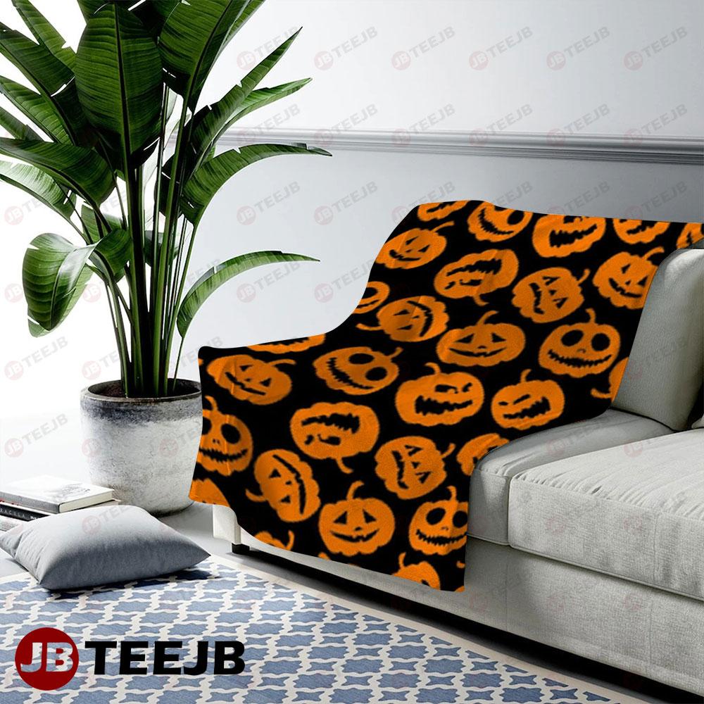 Pumpkins Halloween Pattern 103 TeeJB US Cozy Blanket