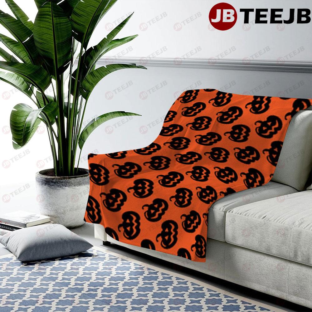 Pumpkins Halloween Pattern 107 TeeJB US Cozy Blanket