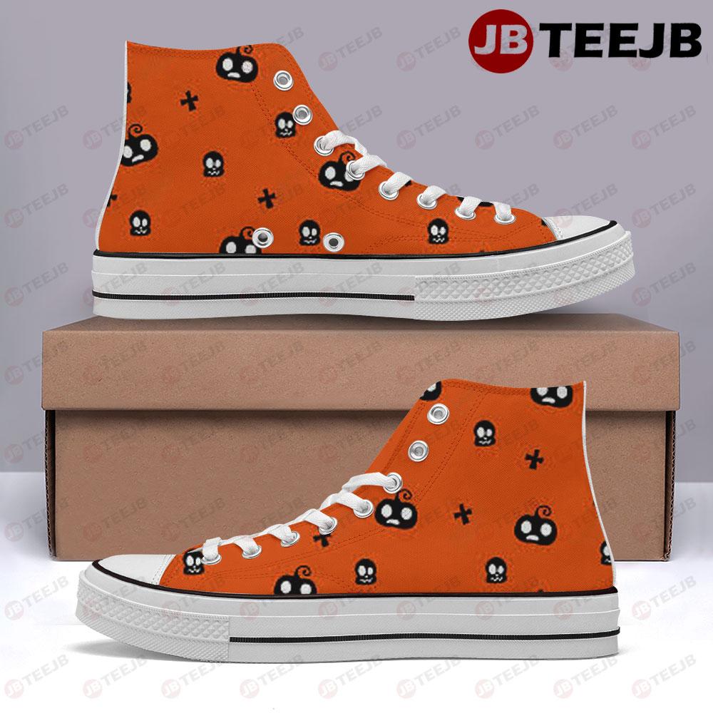 Pumpkins Halloween Pattern 140 TeeJB High Top Retro Canvas Shoes