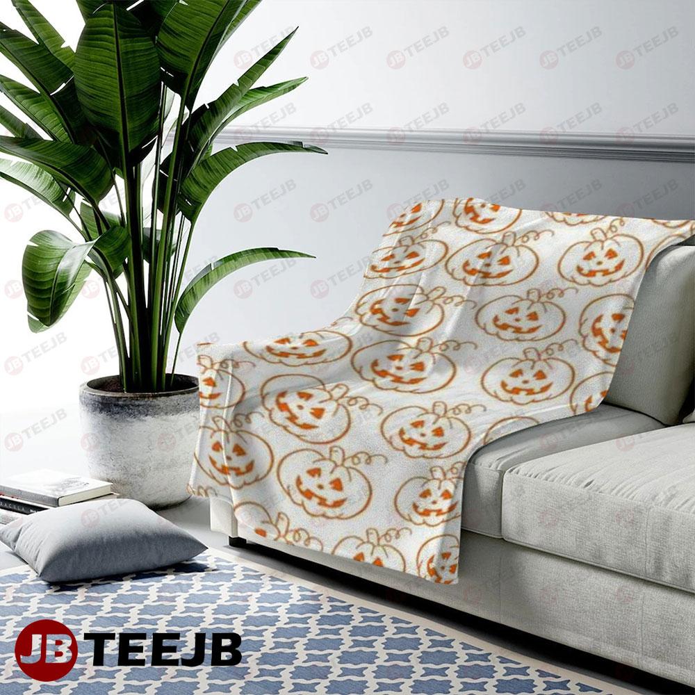 Pumpkins Halloween Pattern 166 TeeJB US Cozy Blanket