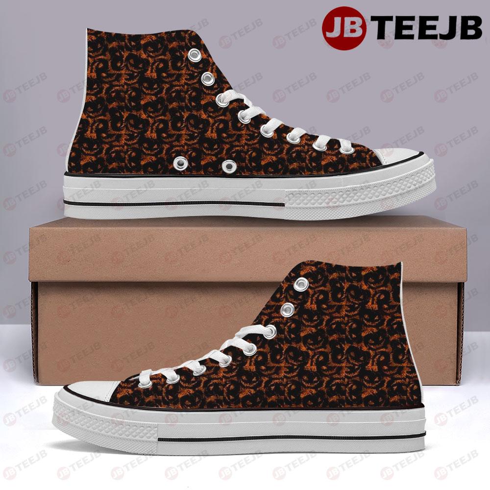 Pumpkins Halloween Pattern 235 TeeJB High Top Retro Canvas Shoes