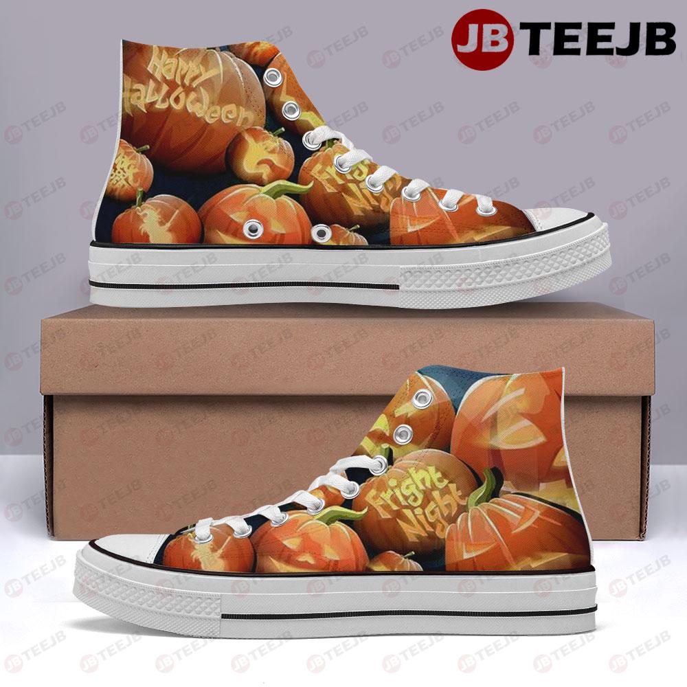 Pumpkins Halloween Pattern 271 TeeJB High Top Retro Canvas Shoes