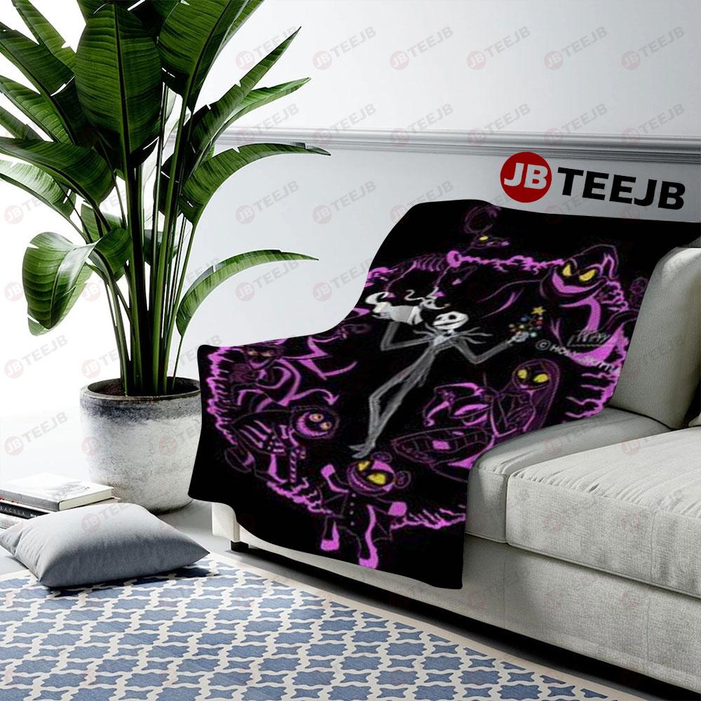 Purple Jack The Nightmare Before Christmas Halloween TeeJB US Cozy Blanket