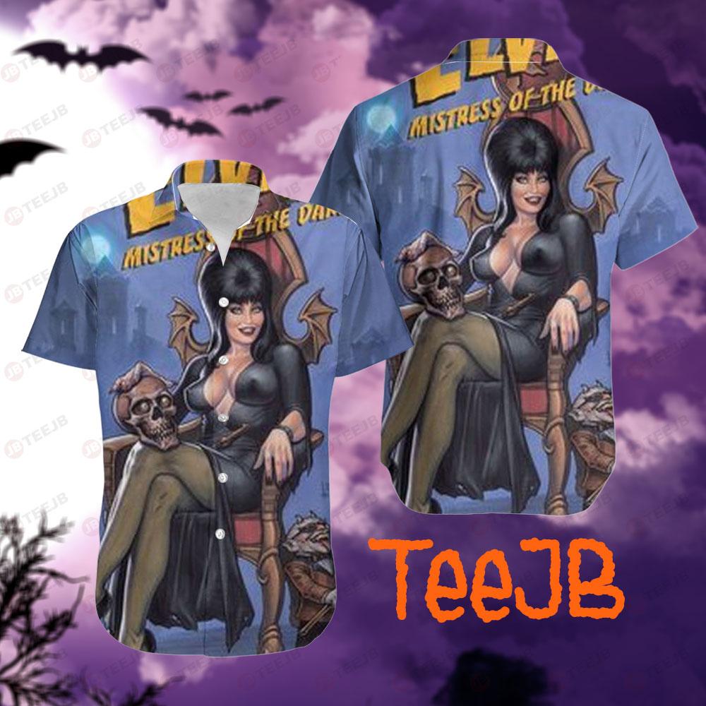 Queen Elvira Mistress Of The Dark Halloween TeeJB Hawaii Shirt