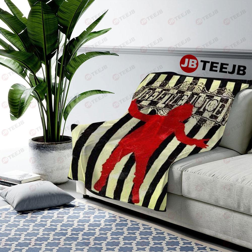 Red Back Shadow Michael Keaton Beetlejuice Halloween TeeJB US Cozy Blanket