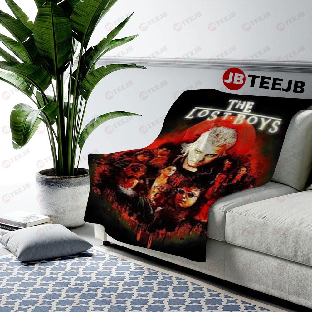 Red Moon Team The Lost Boys Halloween TeeJB US Cozy Blanket