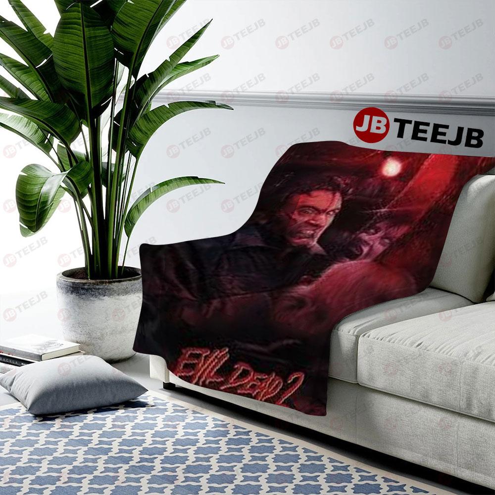 Red Style Movie Ash Williams Evil Dead Ii Halloween TeeJB US Cozy Blanket