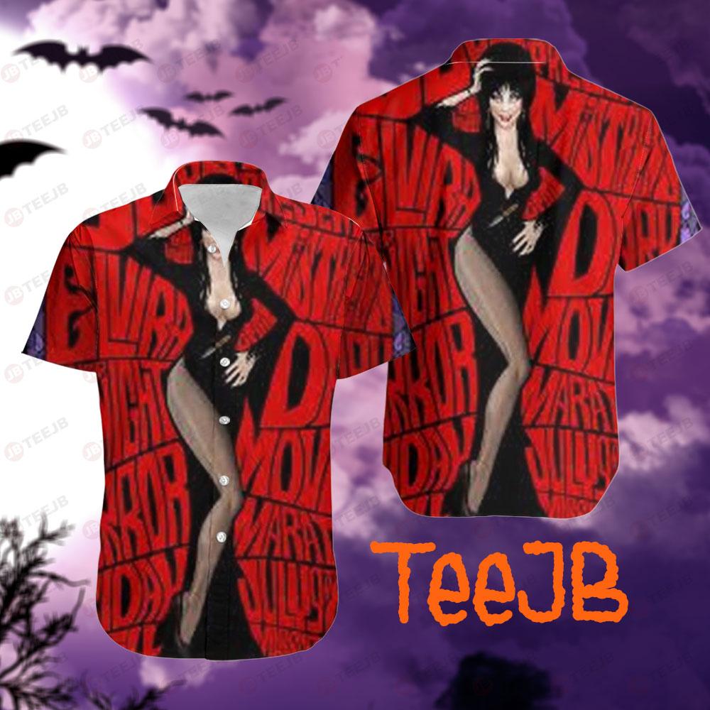 Redline Elvira Mistress Of The Dark Halloween TeeJB Hawaii Shirt