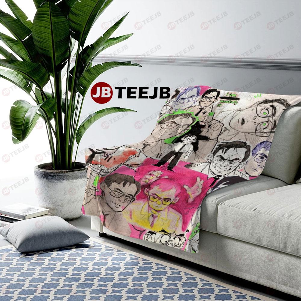 Retro Anime Re-Animator Halloween TeeJB US Cozy Blanket