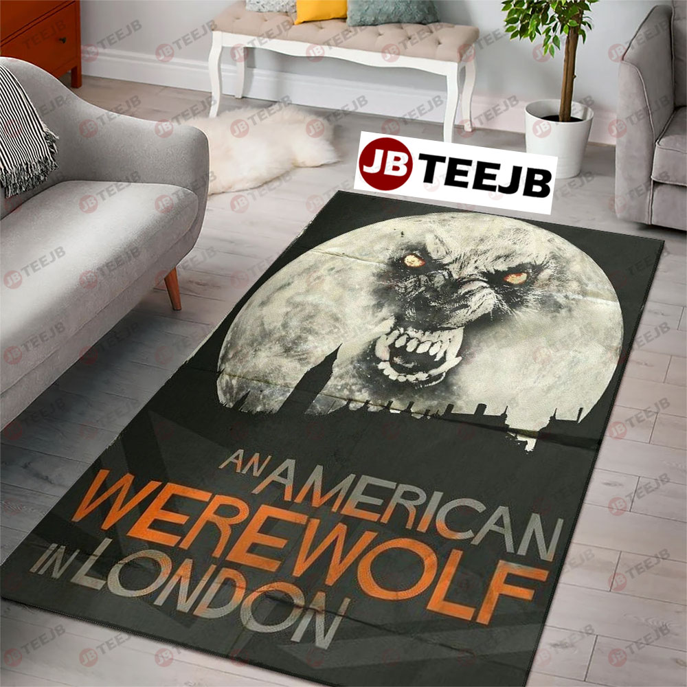 Retro Art Movie An American Werewolf In London Halloween TeeJB Rug Rectangle