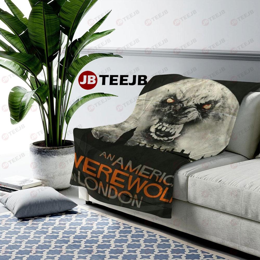 Retro Art Movie An American Werewolf In London Halloween TeeJB US Cozy Blanket