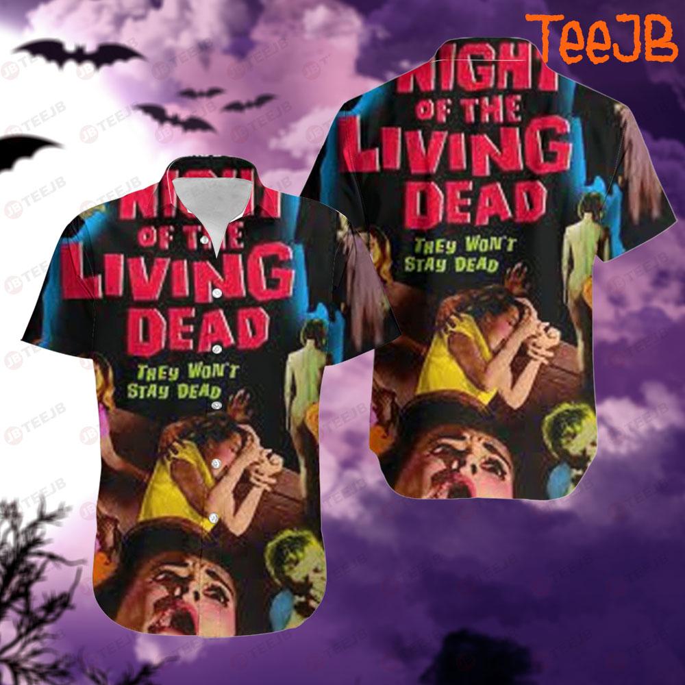 Retro Color Night Of The Living Dead Halloween TeeJB Hawaii Shirt
