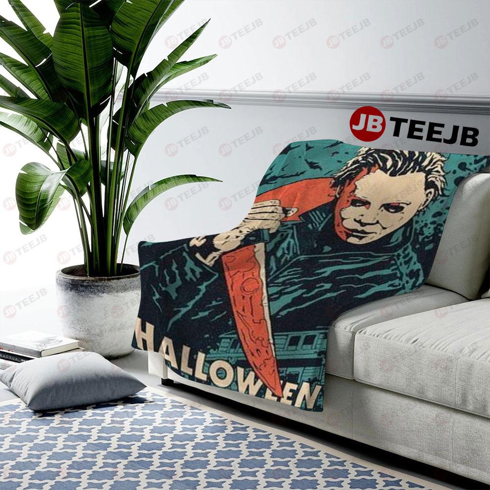 Retro Movie Halloween TeeJB US Cozy Blanket