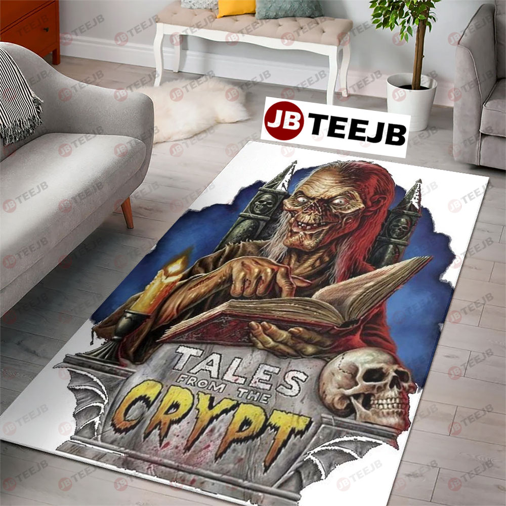 Scary Skull Tales From The Crypt Demon Knight Halloween TeeJB Rug Rectangle