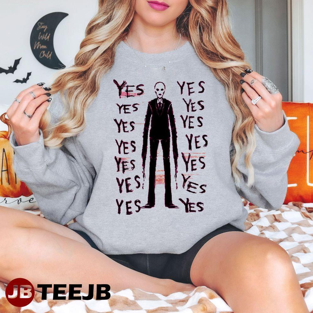 Shadowed Entity Embracing Slenderman Halloween TeeJB Unisex Sweatshirt