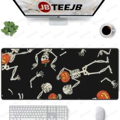 Skeletons Pumpkins Halloween Pattern 206 TeeJB Mouse Pad