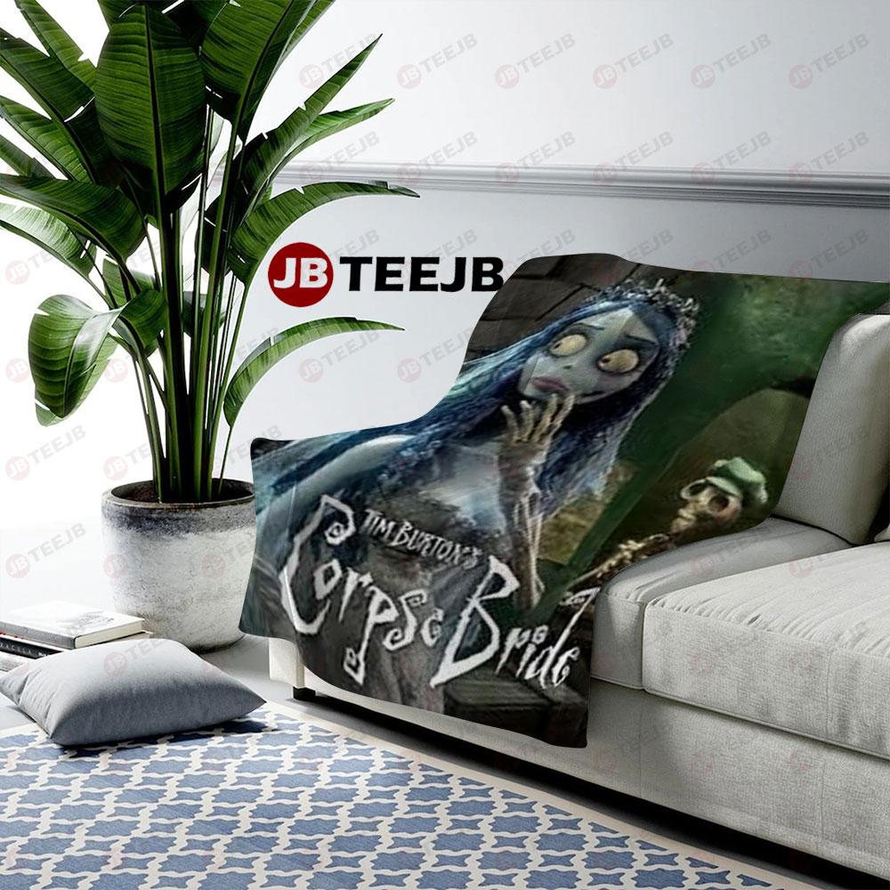 Skull Corpse Bride Halloween TeeJB US Cozy Blanket