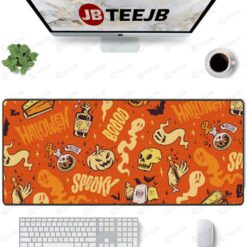 Skulls Bats Boos Pumpkins Halloween Pattern 038 TeeJB Mouse Pad