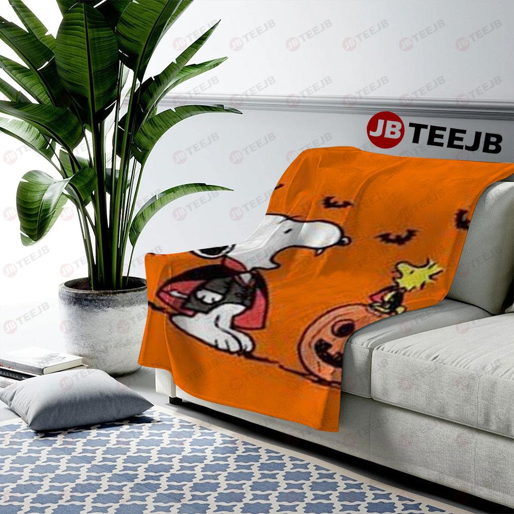 Snoopbat It’s The Great Pumpkin Charlie Brown Halloween TeeJB US Cozy Blanket