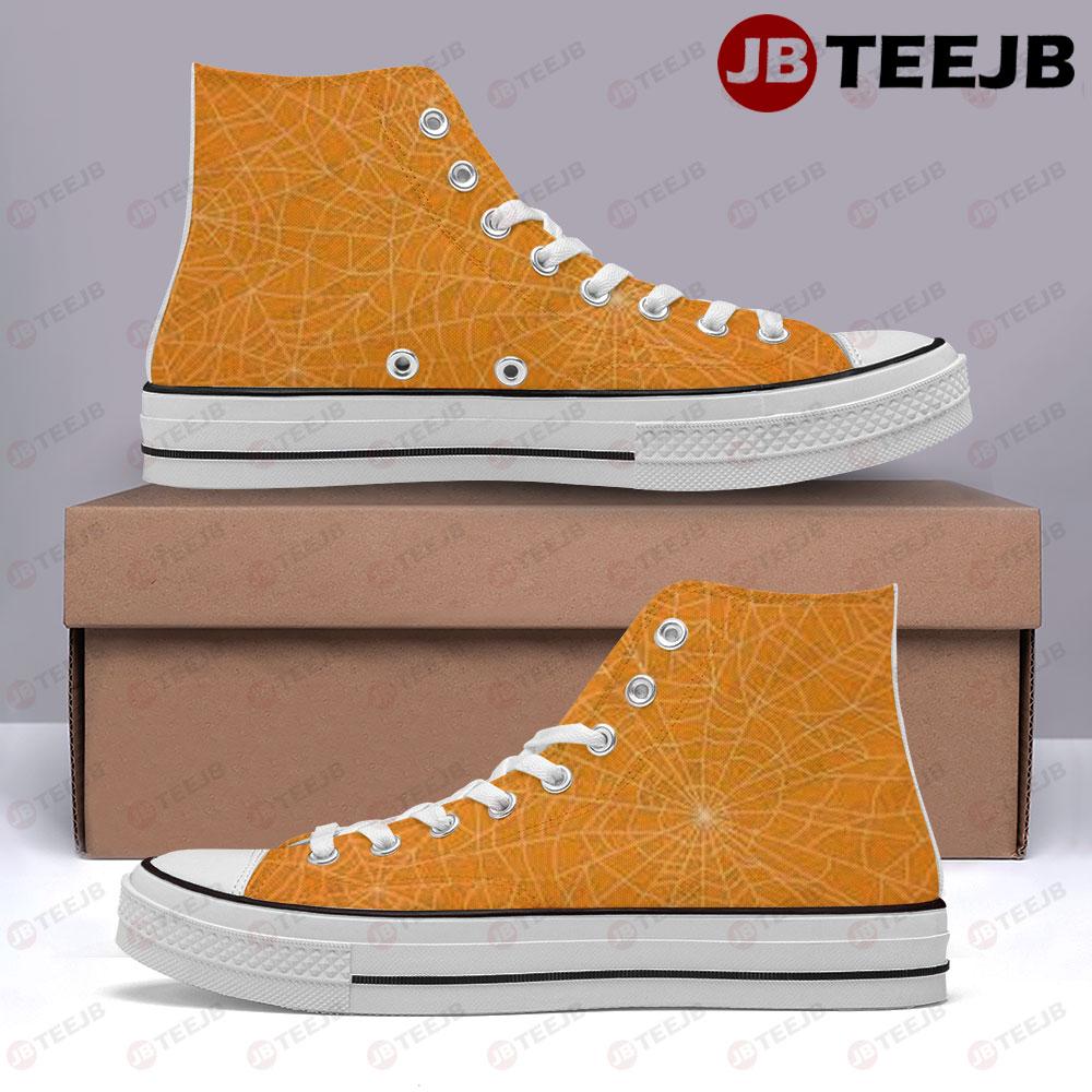 Spiders Halloween Pattern 031 TeeJB High Top Retro Canvas Shoes