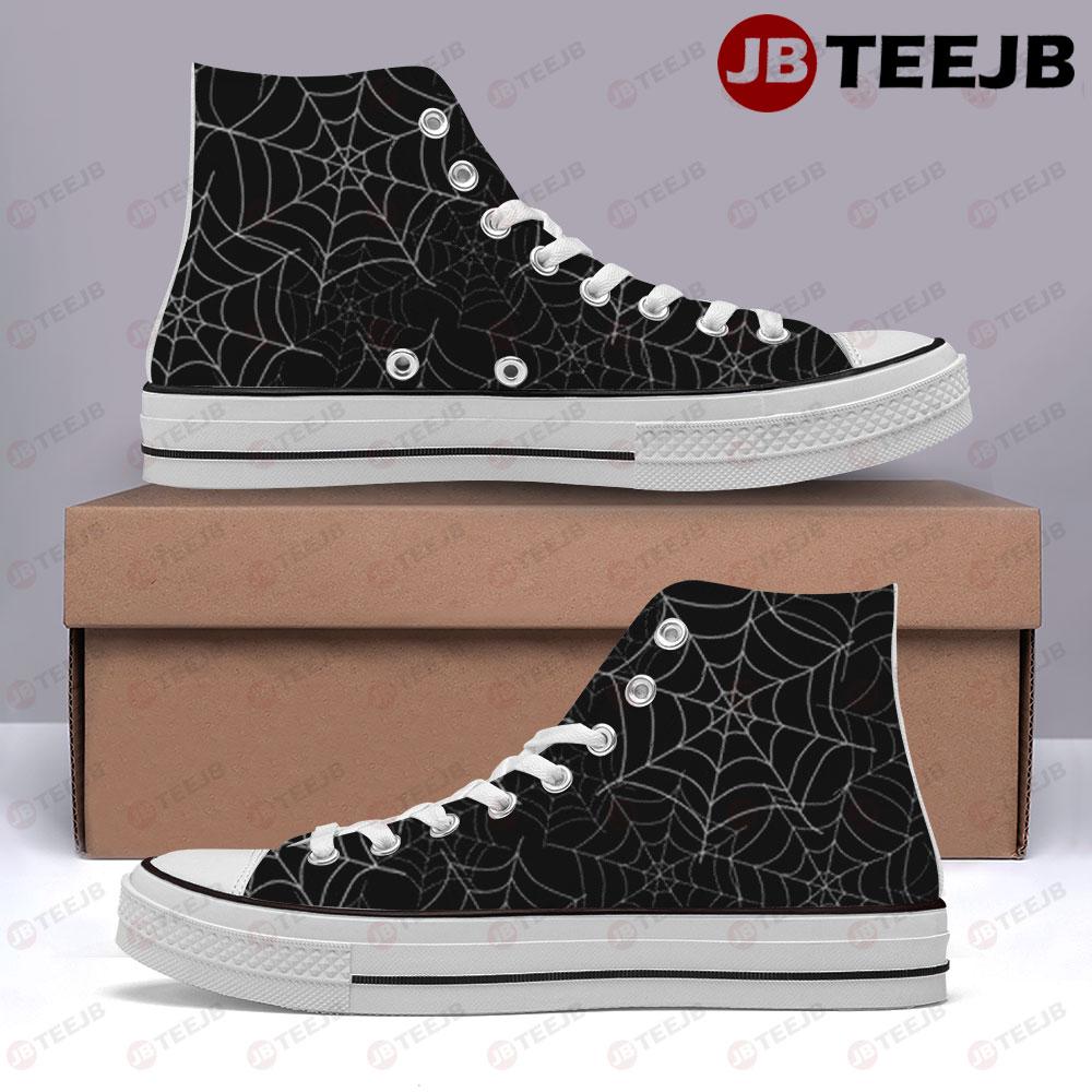 Spiders Halloween Pattern 191 TeeJB High Top Retro Canvas Shoes