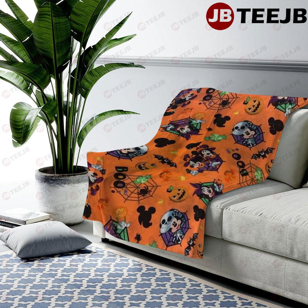 Spiders Halloween Pattern 227 TeeJB US Cozy Blanket