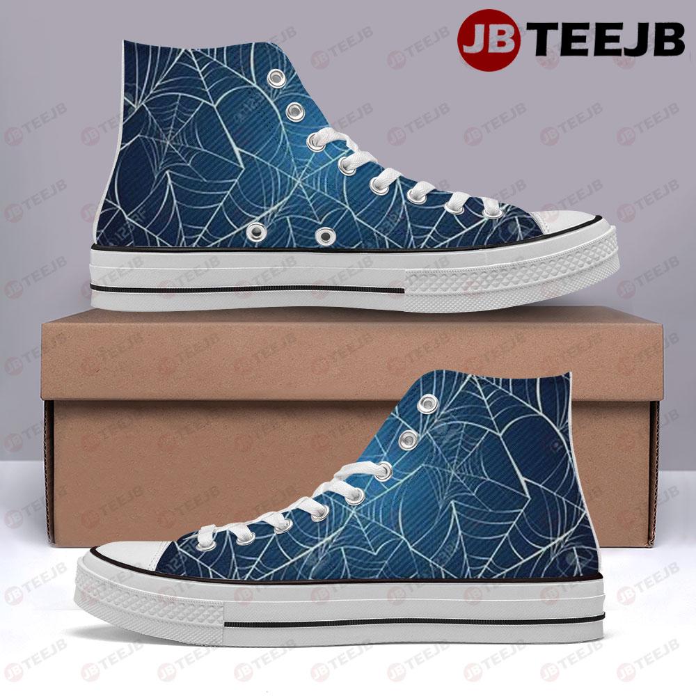 Spiders Halloween Pattern 419 TeeJB High Top Retro Canvas Shoes