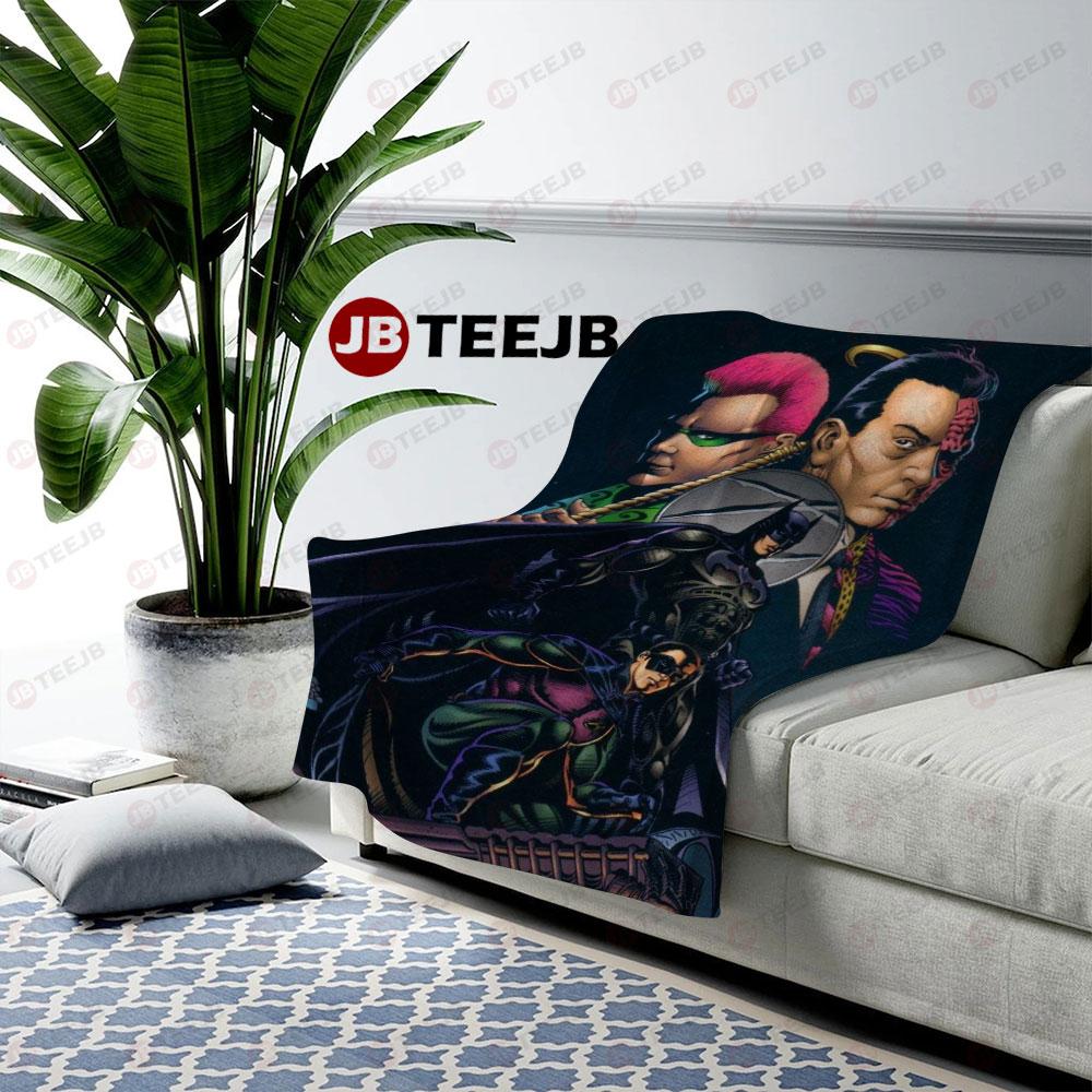 Team Batman Forever Halloween TeeJB US Cozy Blanket