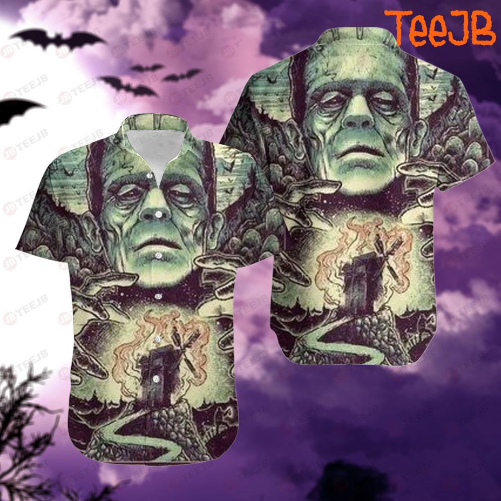 Universal Style Monsters Frankenstein Halloween TeeJB Hawaii Shirt