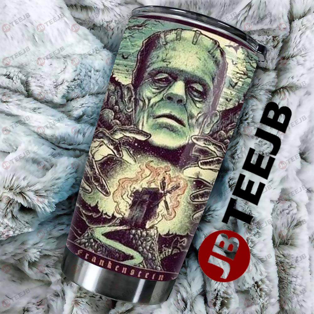 Universal Style Monsters Frankenstein Halloween TeeJB Tumbler