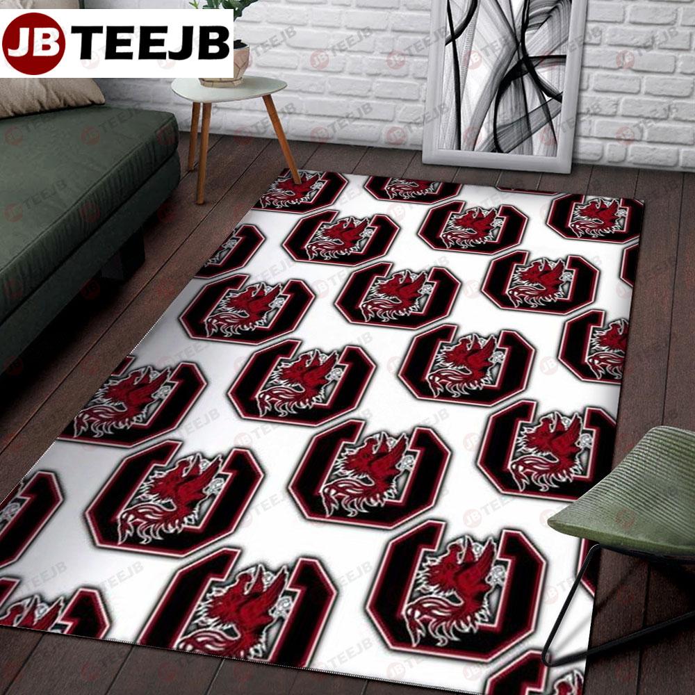 University Of South Carolina Gamecocks 23 American Sports Teams TeeJB Rug Rectangle