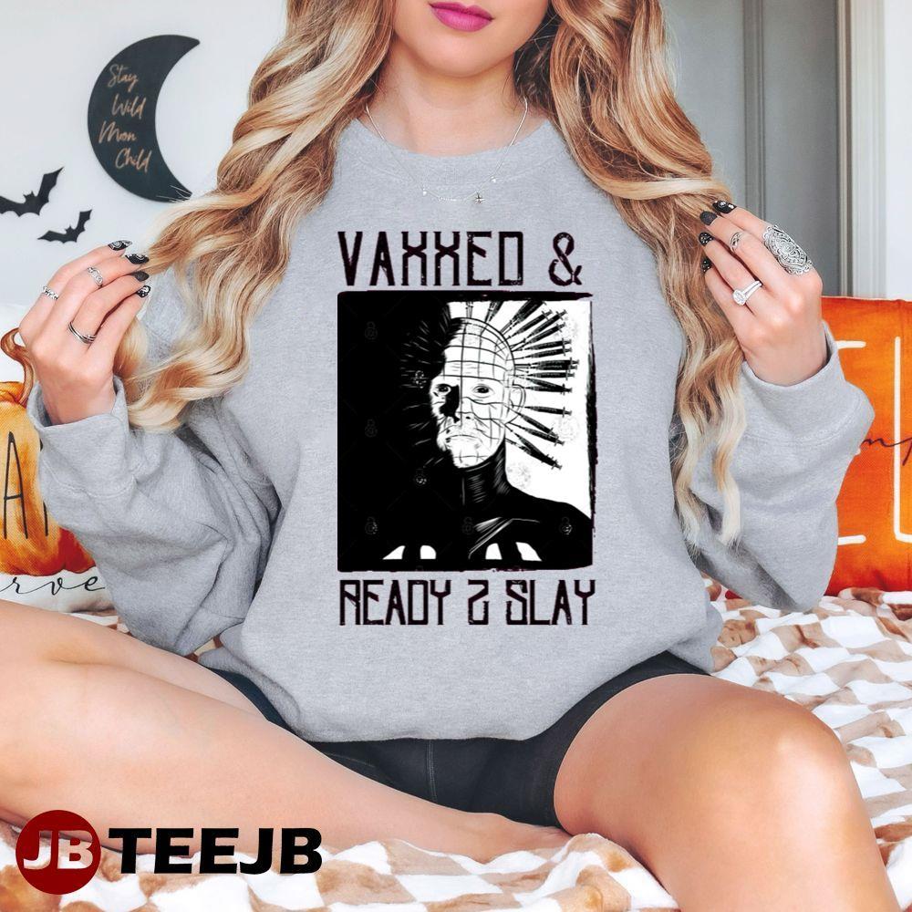 Vaxxed & Ready Pinhead Halloween TeeJB Unisex T-Shirt