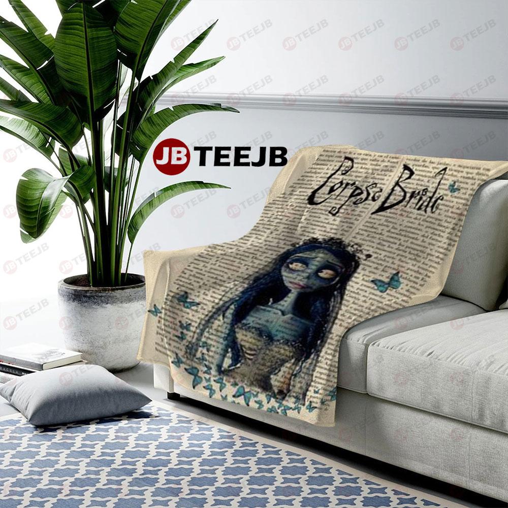 Vintage Fanart Corpse Bride Halloween TeeJB US Cozy Blanket