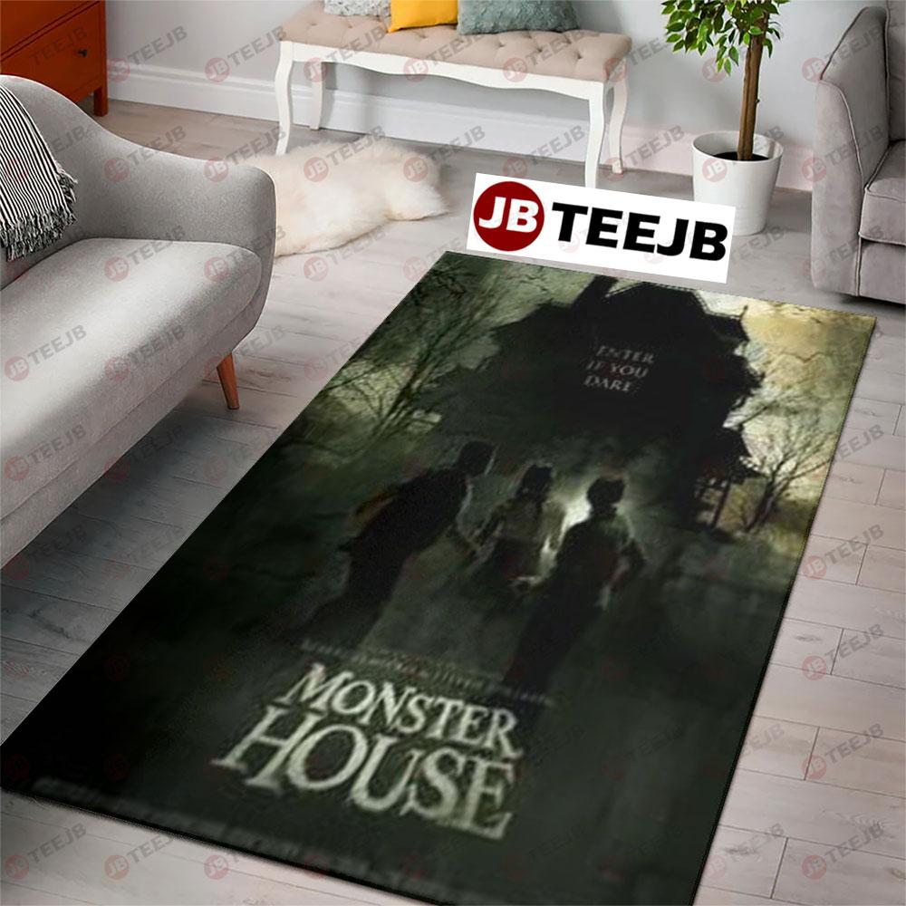 Vintage Style Monster House Halloween TeeJB Rug Rectangle
