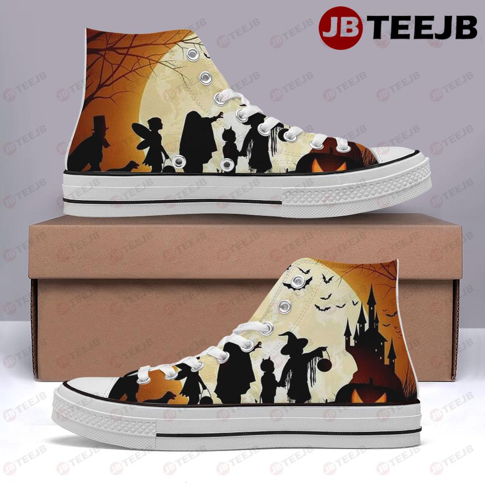 Witchs Halloween Pattern 288 TeeJB High Top Retro Canvas Shoes