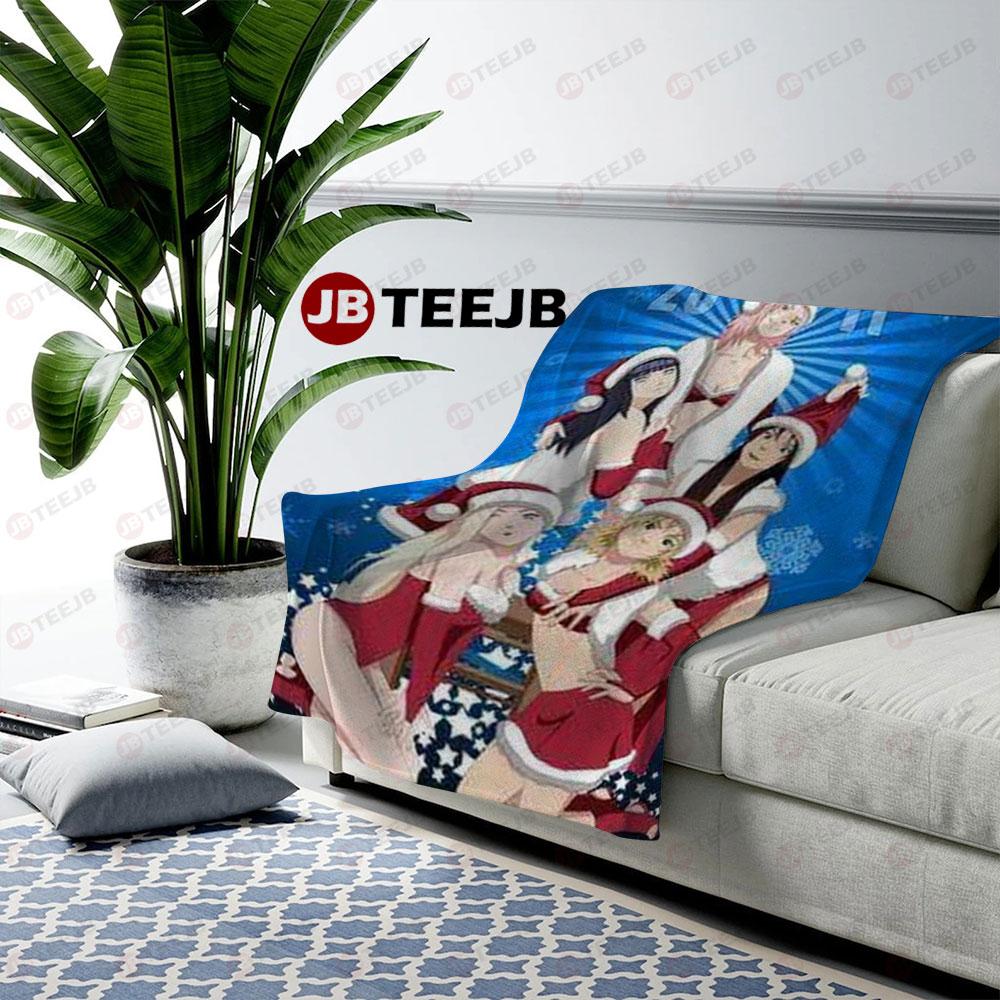 Art Naruto Manga Sexy Big Boob Hentai Christmas 13 US Cozy Blanket