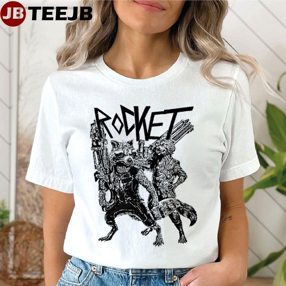 Black Anime Rocket The Guardians Of The Galaxy Holiday Special TeeJB Unisex T-Shirt