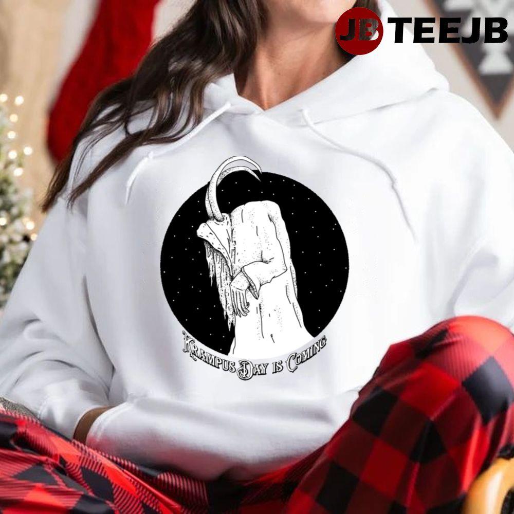 Black Circle Day Is Coming Krampus Christmas TeeJB Unisex Hoodie