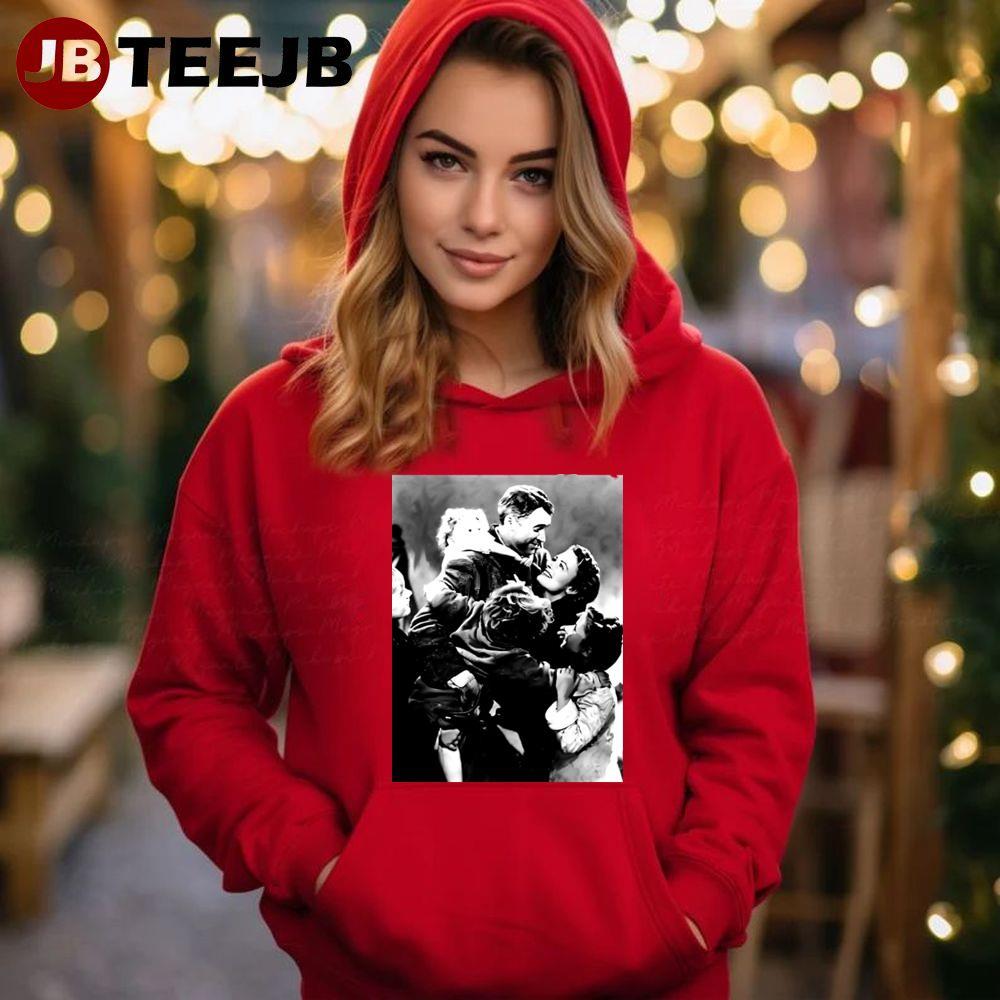 Black Movie It’s A Wonderful Life Christmas TeeJB Unisex Hoodie