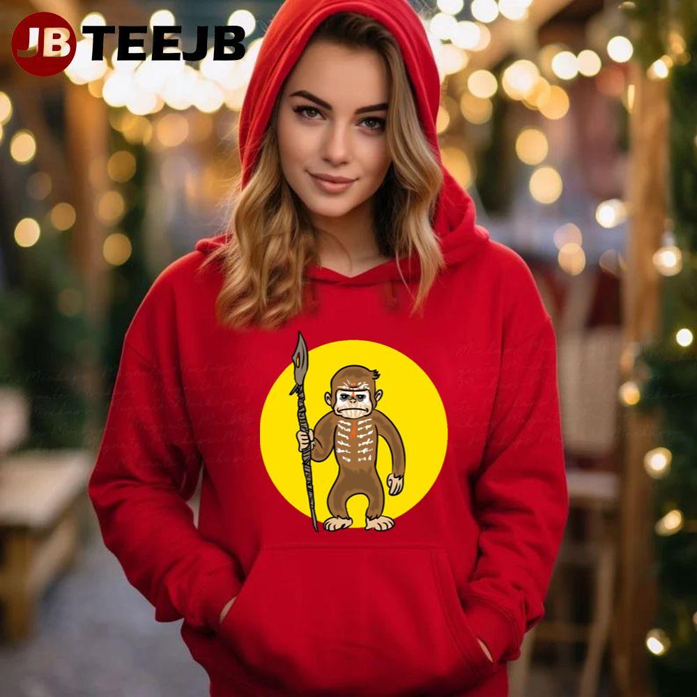 Caesar Curious George A Very Monkey Christmas TeeJB Unisex Hoodie