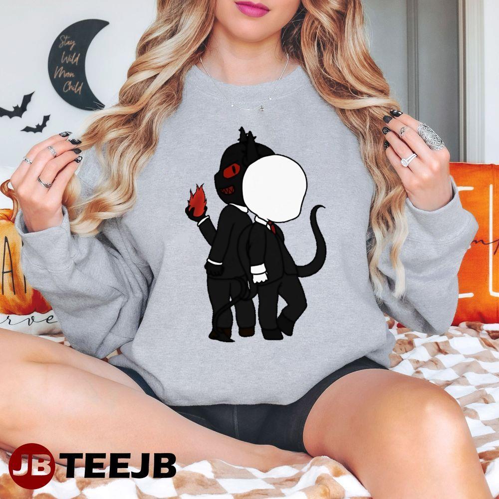 Chibi Cute Zalgo And Slenderman Halloween TeeJB Unisex Sweatshirt