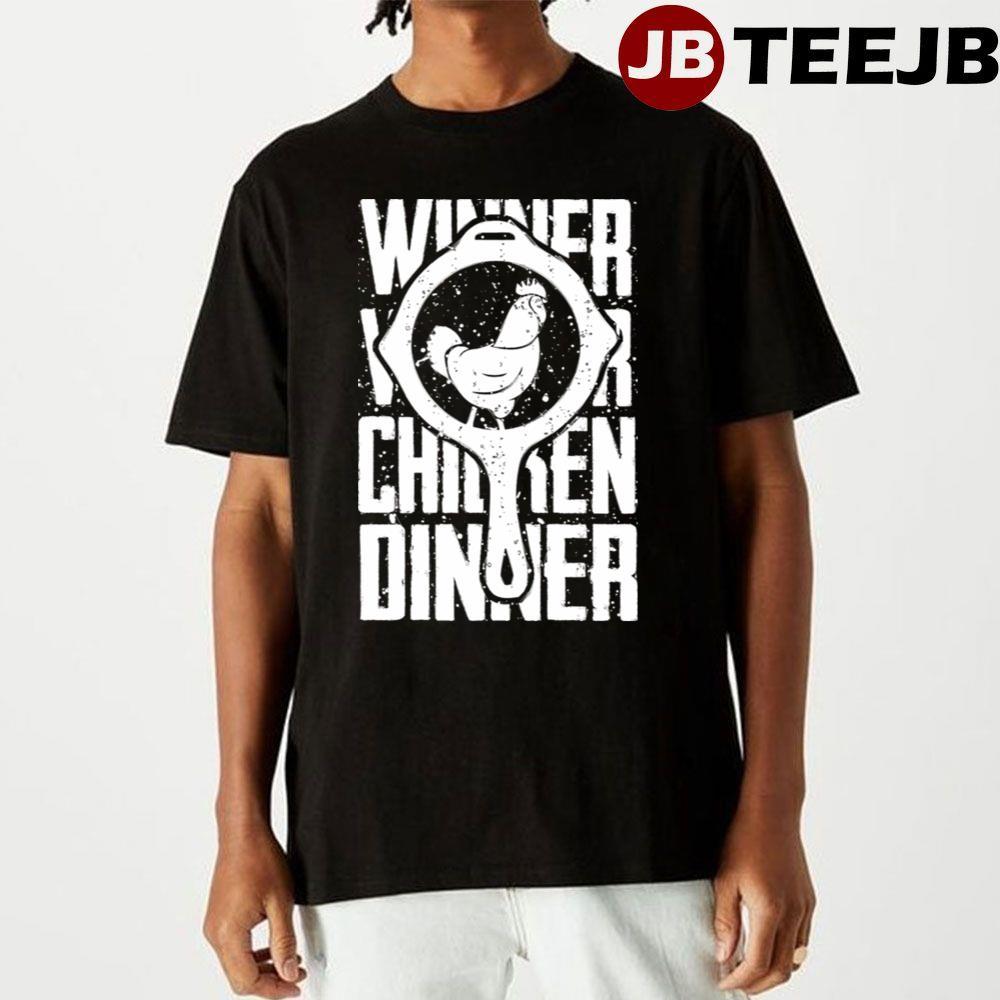 Chicken Dinner White Playerunknown’s Battlegrounds TeeJB Unisex T-Shirt