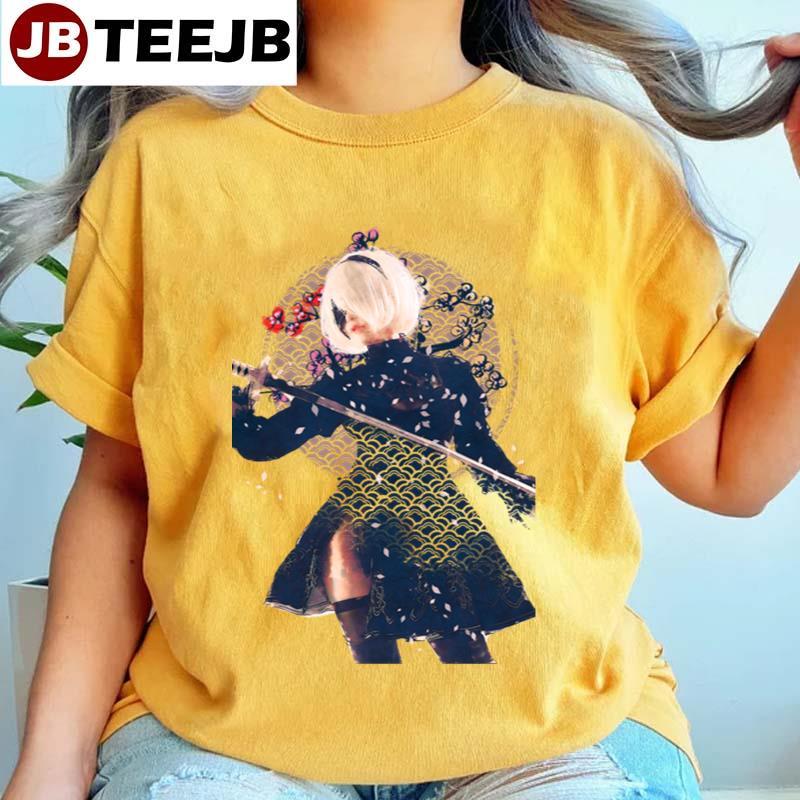 Chinese Motive 2b Nier Automata Anime Manga TeeJB Unisex T-Shirt