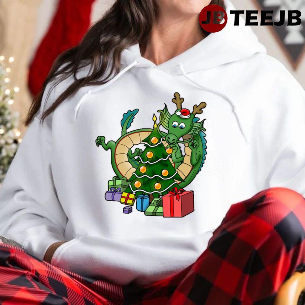 Christmas Dragon Ball Anime Dragon Inspired Christmas Tree TeeJB Unisex Hoodie